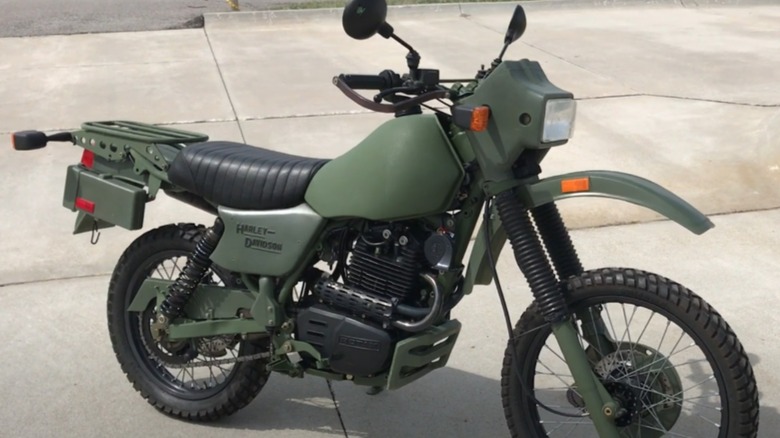 A 1999 Harley-Davidson MT500 parked on concrete.