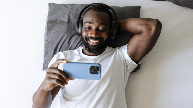 Person watching Hulu content on mobile device