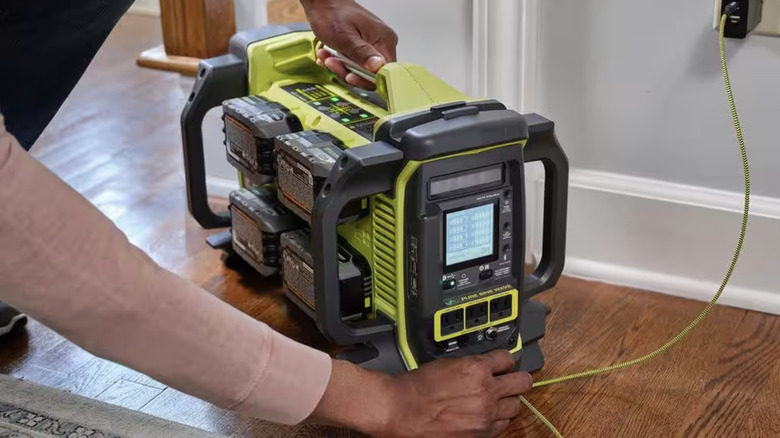 Ryobi inverter being used 
