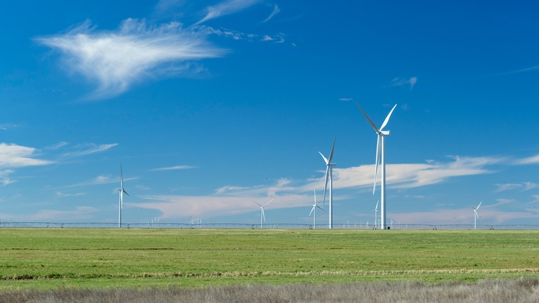 Wind turbines at the Ponderosa Wind Energy Center in Oklahoma