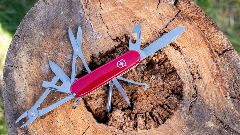A Swiss Army Knife with all its tools