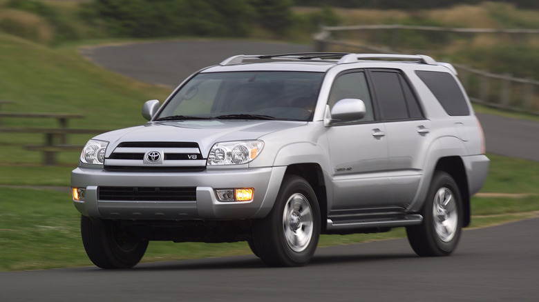 Silver 2003 - 2005 Toyota 4Runner on the road