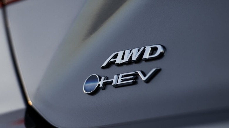 Toyota Camry AWD and HEV badging