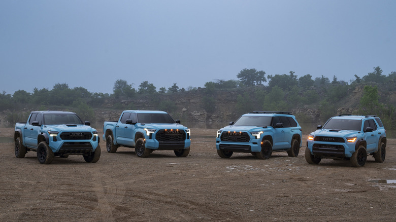 2026 Toyota TRD Pro family in Wave Maker blue