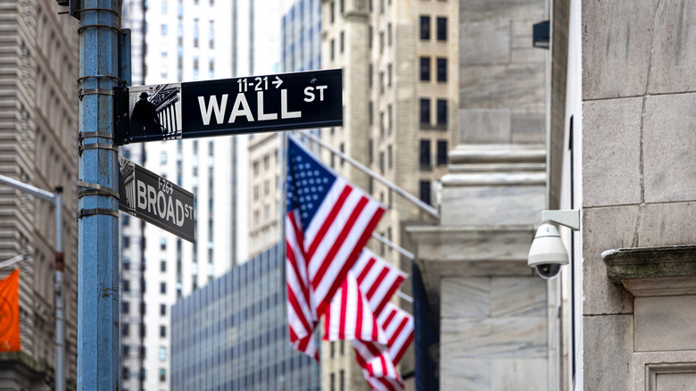 Wall Street sign in New York City