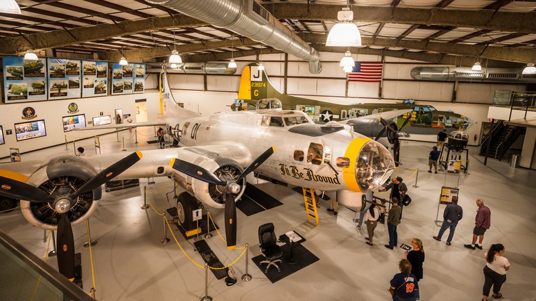 A B-17G bomber on display.