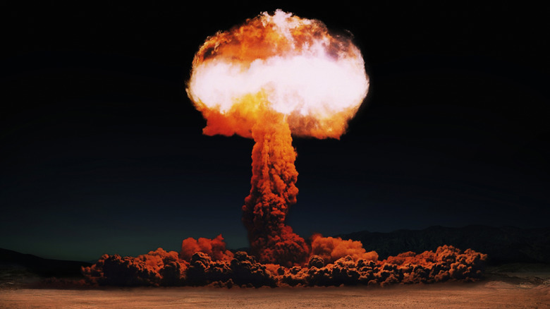 A mushroom cloud from a hydrogen bomb test