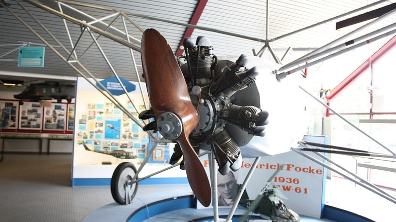 Fw-61 helicopter on museum display