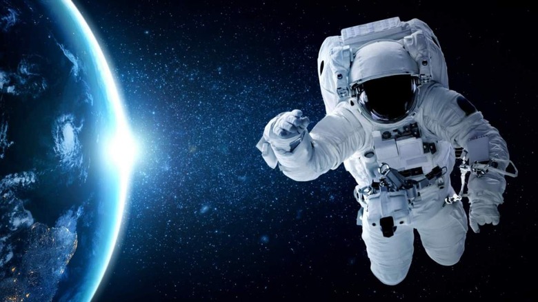 Astronaut in full space suit