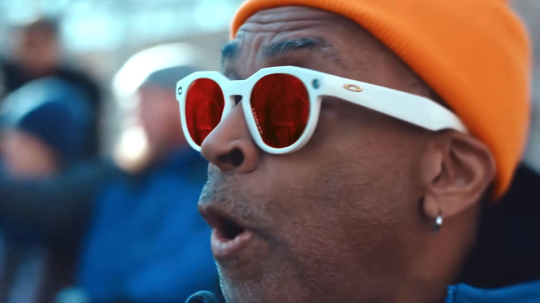 Spike Lee making funny face in Super Bowl ad for Oakley's Meta Glasses