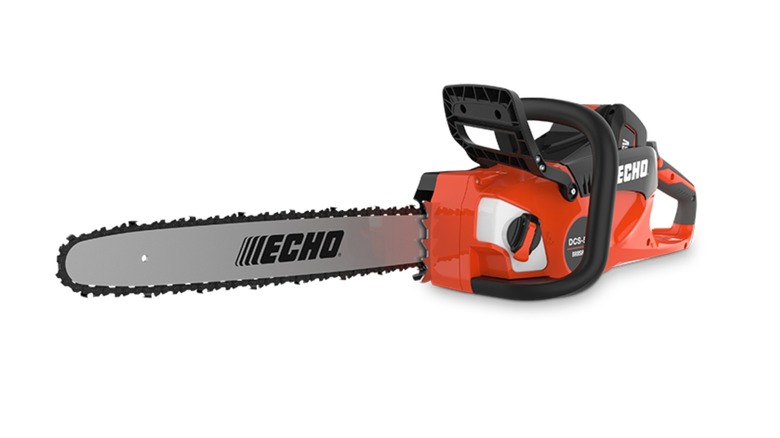 Echo chainsaw with white background