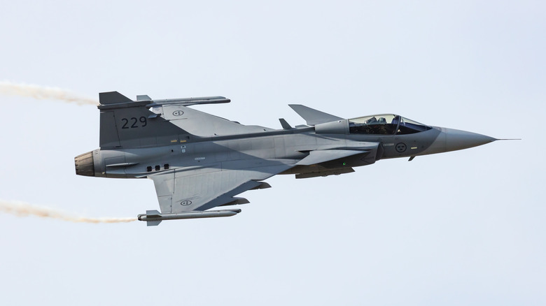 Swedish Air Force SAAB JAS 39 Gripen fighter jet plane