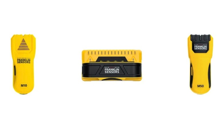 All three Franklin Sensors Stud finders in a row