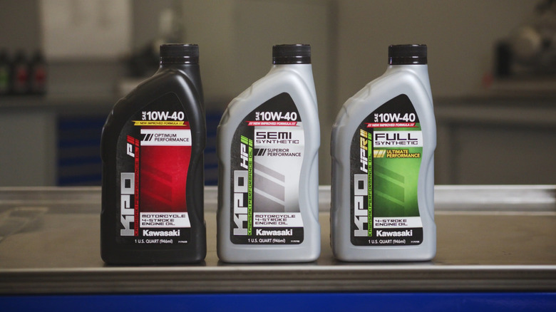 Three performance oils lined up