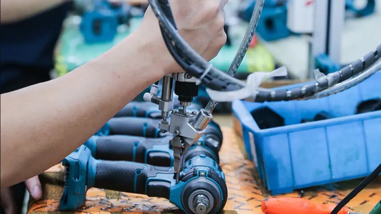 An assembly line of Kimo Power Tools