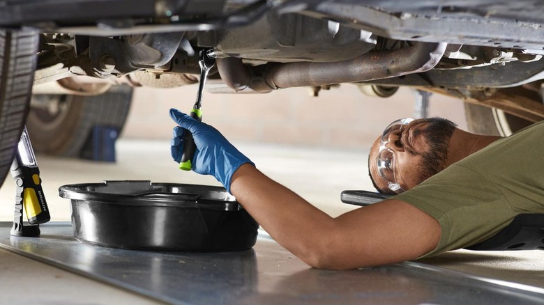 Mechanic with Pittsburgh tool kit