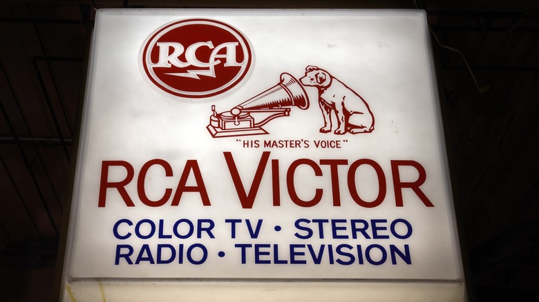 Vintage RCA electronics sign
