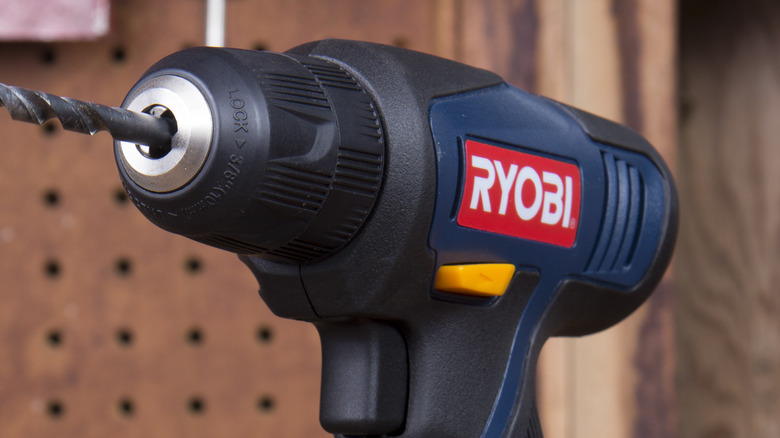 blue ryobi drill