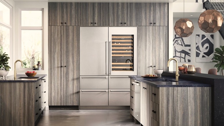 Picture of a Sub-Zero refrigerator in a modern kitchen