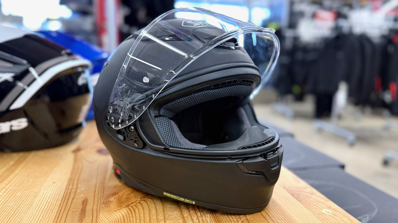 Shoei RF-1400 Helmet on a table