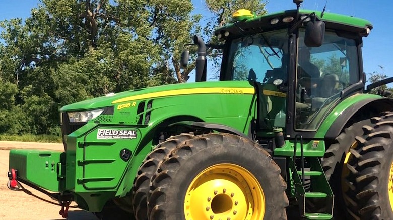 Field Seal Toolbox affixed to a John Deere tractor