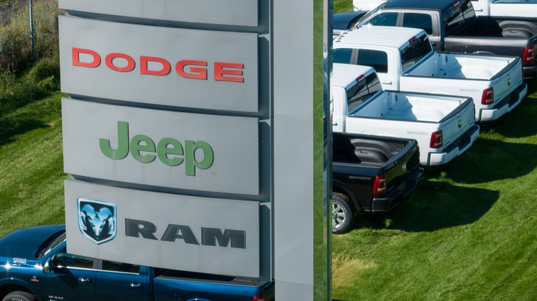 Chrysler, Dodge, Jeep, Ram dealership sign