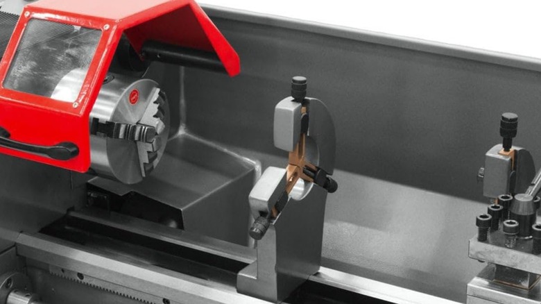 Close up of Jet Benchtop lathe