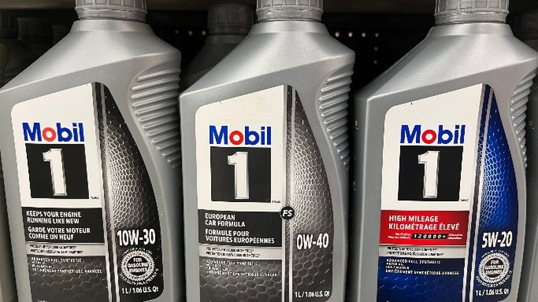 mobil 1 bottles