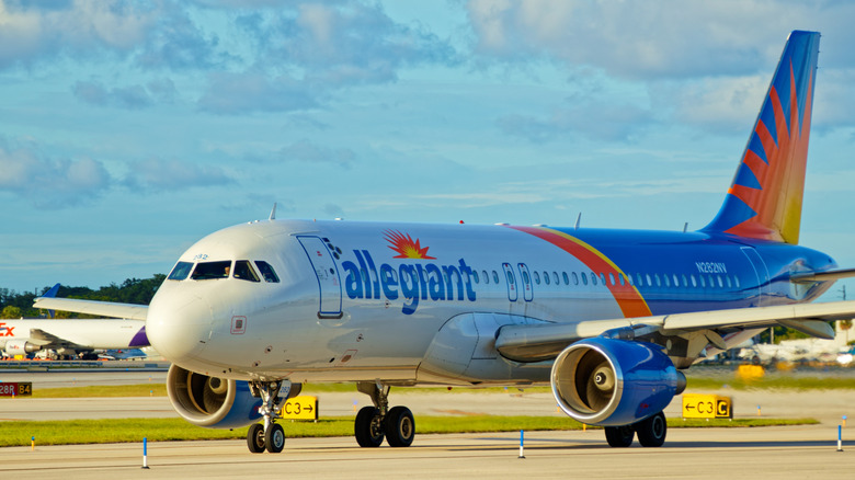 Allegiant Airplane on runway