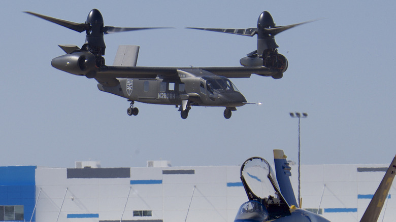 Bell V-280 Future Long Range Assault Aircraft hovering, the aircraft is now officially designated as the MV-75 Cheyenne.