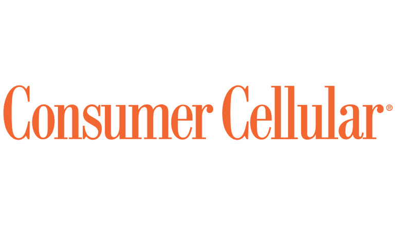 The Consumer Cellular logo in in oranger writing against a white background.