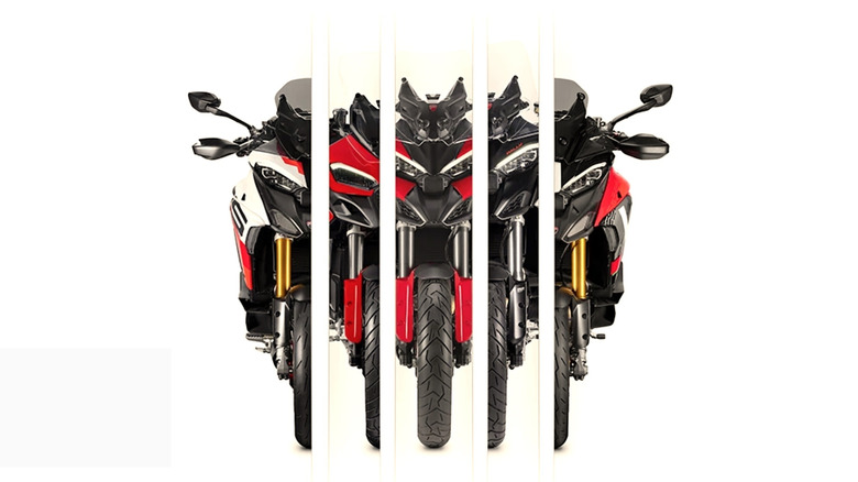 Split view of several models of Ducati