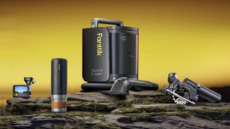 Fanttik products displayed on a rock bed
