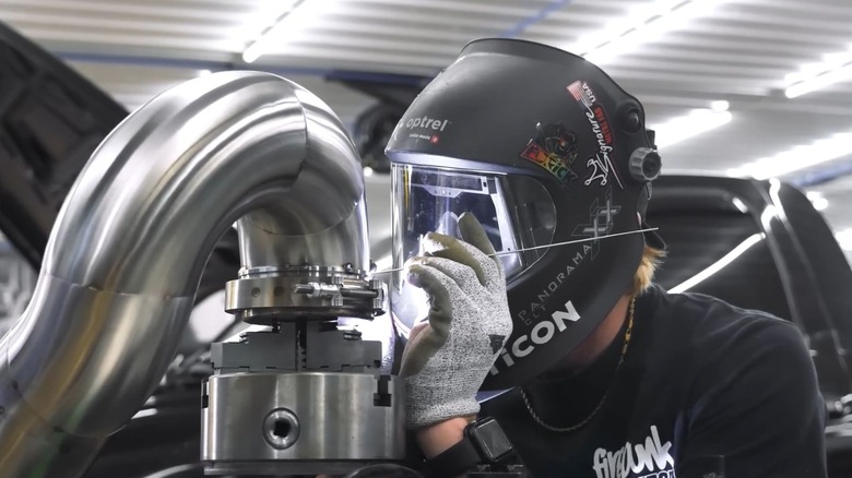Firepunk Diesel employee welding