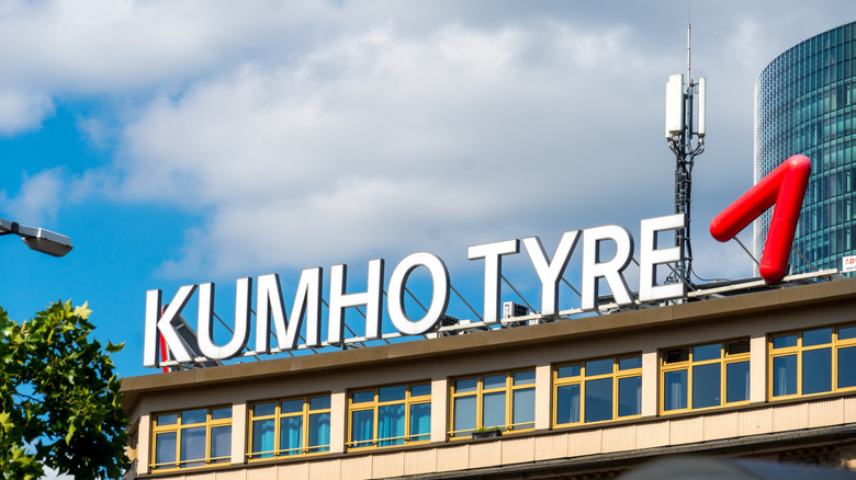 Kumho Tire signage on a building