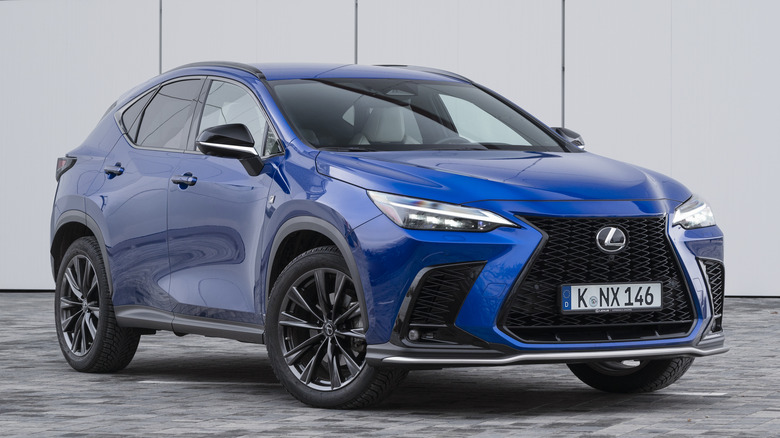 blue 2021 Lexus NX parked