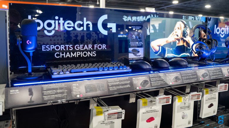 A Logitech gaming gear display in a store in Toronto, Canada.
