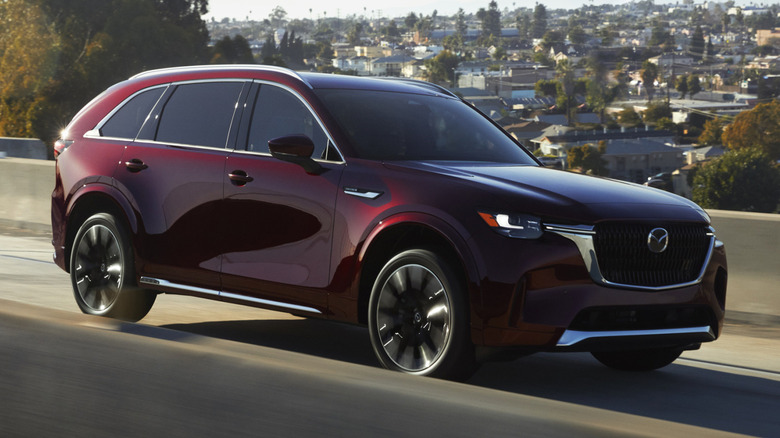 Mazda CX-90 on the road