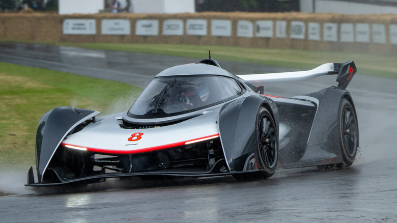 Front 3/4 view of McLaren Solus GT at Goodwood