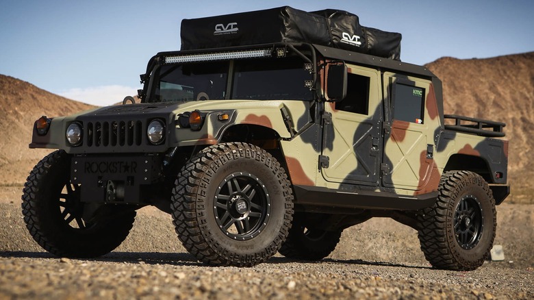 A Hummer with Mickey Thompson tires.