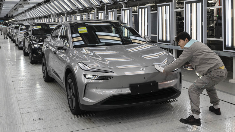NIO final vehicle inspection in Hefei, China factory