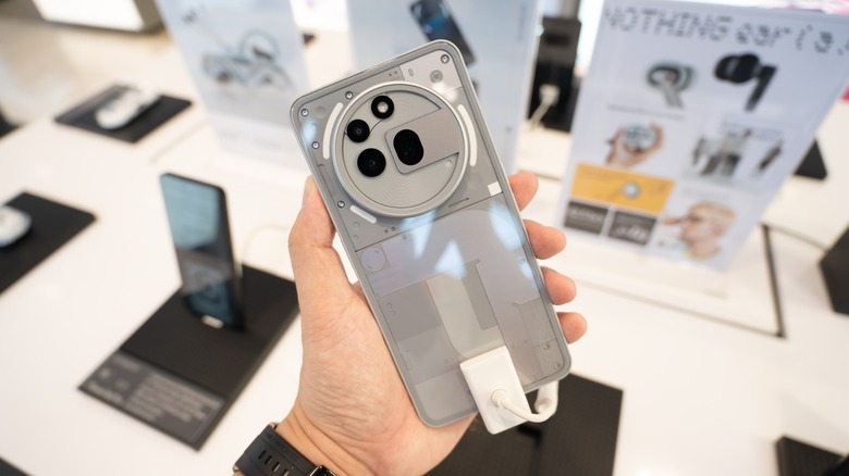 Nothing Phone (3a) Pro in person's hand
