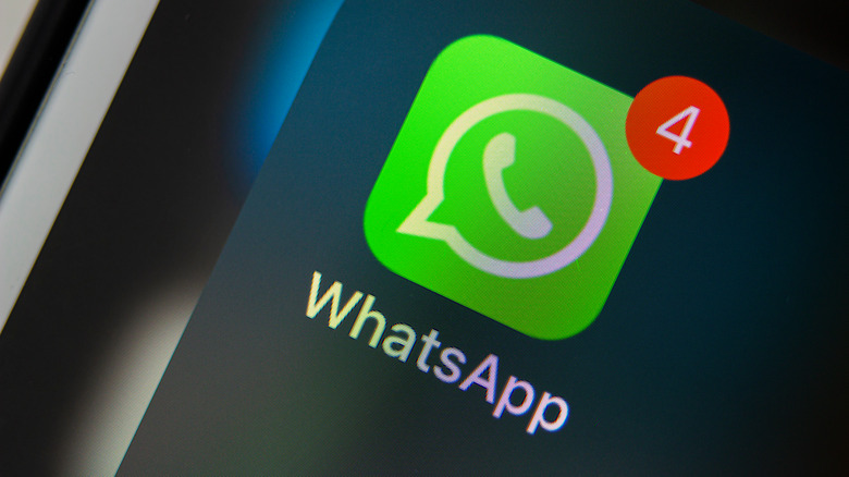 WhatsApp logo on iPhone