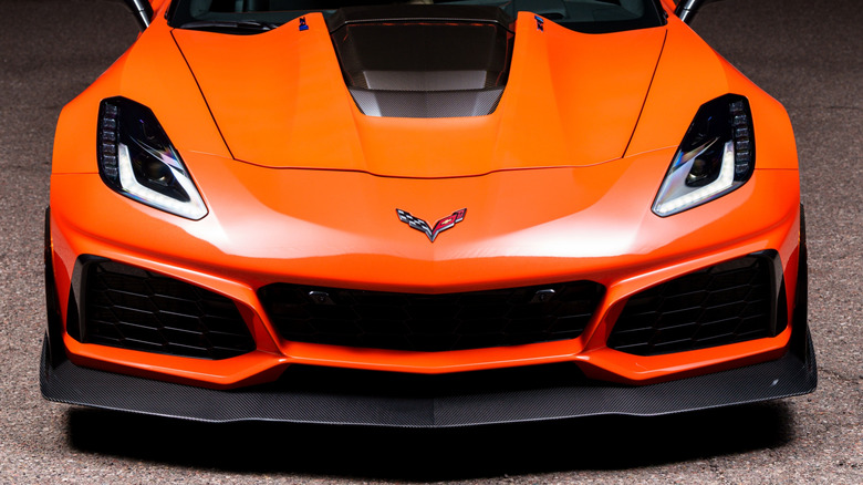 An orange Corvette ZR1