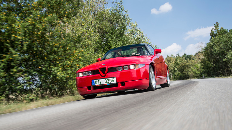 Alfa Romeo SZ road driving