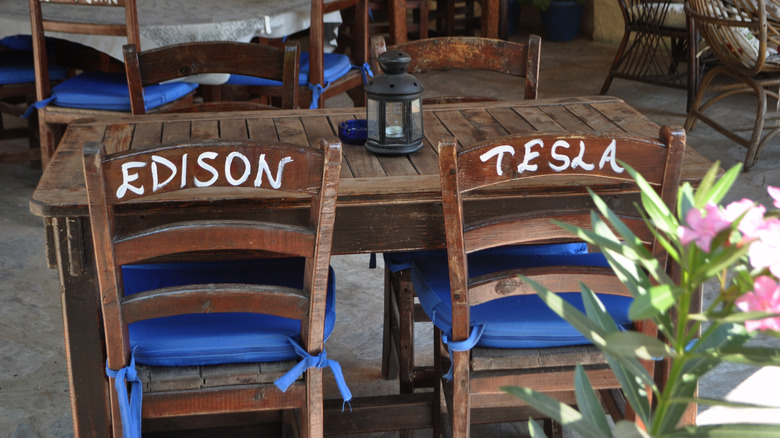 edison and tesla chairs