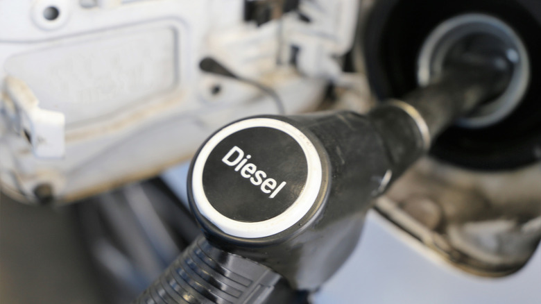 Refueling a diesel car