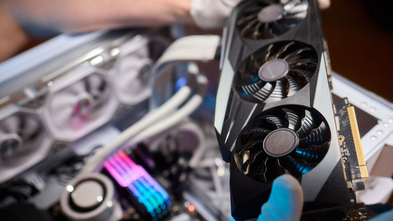 Graphics card near a PC