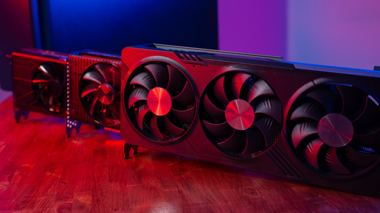 multiple GPUs kept close to each other