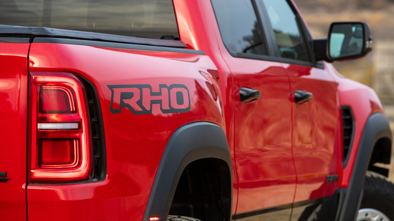 closeup of 2025 Ram 1500 RHO truck bed